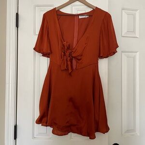 Elegant Rust Dress